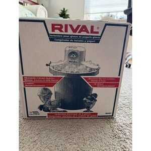 Vintage Rival 8401 Ice Cream & Yogurt Freezer Maker 4 Quart w/ Box Manual USA